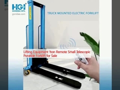 Peralatan Angkat 1ton Remote Telescopic kecil Portable Forklift untuk dijual