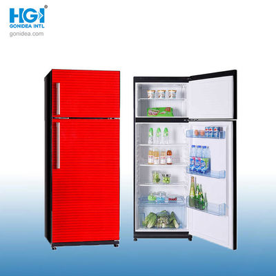 Vertikal stainless steel top freezer kulkas dengan rak yang dapat disesuaikan dispenser air Bcd-536