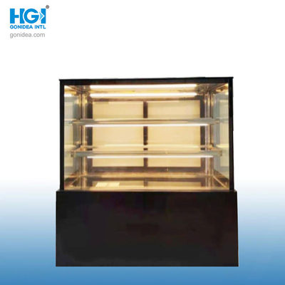 Kapasitas Besar Toko Kue Komersial Kaca Pendingin Bakery Display Cabinet Showcase Hcs-18f