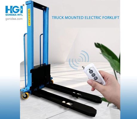 Peralatan Angkat 1ton Remote Telescopic kecil Portable Forklift untuk dijual