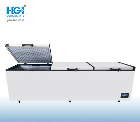 1680 Liter Kapasitas Tinggi Self Defrosting Chest Freezer 2 Compressor 122in Triple Door