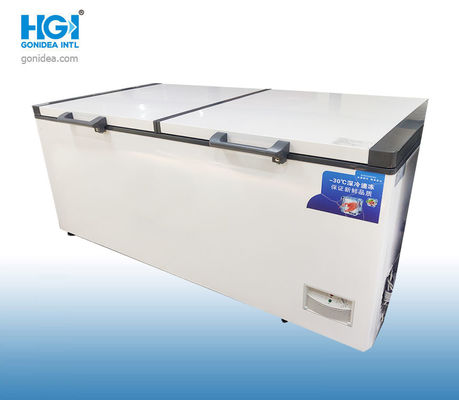 548 Liter Pasar Perjamuan Pintu Ganda Komersial Big Chest Deep Freezer