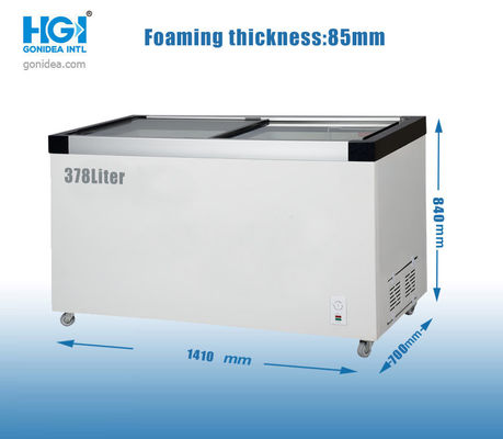 SASO CE Deep Chest Freezer Thermostat 378 Liter 2 Pintu CFC Gratis