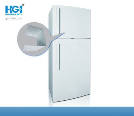 HGI 470 Liter 2 Pintu Atas Freezer Kulkas 16,5 Cu Ft R134a CE Stainless Steel