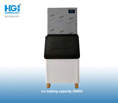 R600a 200kg / 24h Mesin Pembuat Es Balok Komersial Pembuat Es Batu 1100W