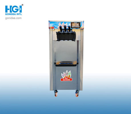 SASO Komersial Stainless Steel Lembut Melayani Mesin Es Krim 110V 51.5in R22a