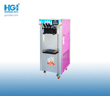 Komersial 2.3KW Profesional Lembut Melayani Mesin Es Krim 25L Lantai Berdiri