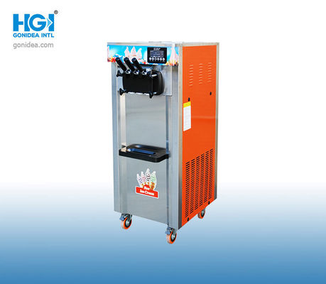 HGI 50Hz 2.8KW Pembuat Es Krim Komersial Tiga Pegangan Untuk Yogurt Beku