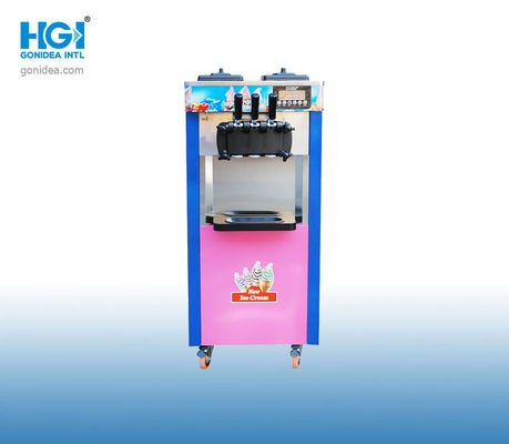 Restoran 2300W Mesin Es Krim Profesional 25L / H Tanpa Getaran