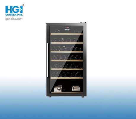 Pintu Kaca Zona Tunggal Lemari Pendingin Anggur Elektrik Showcase 190L