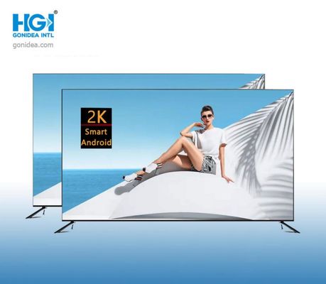 OEM Borderless 2K HD LED TV Layar LCD Resolusi Tinggi